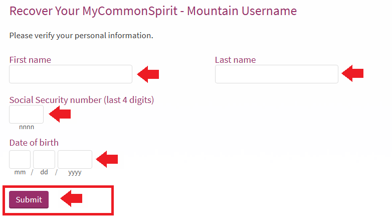 MyCenturaHealth Patient Portal Login Username